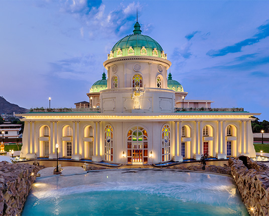Sai World Empire clubhouse and pool — reference image